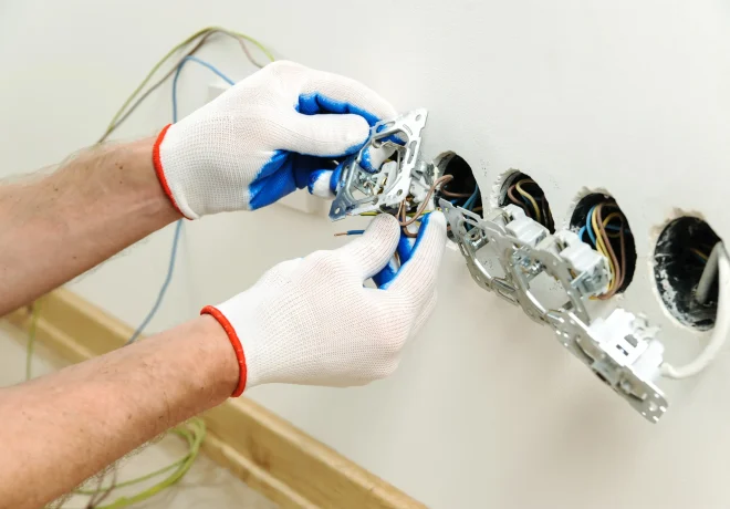 electrician-installs-electrical-outlet-using-screwdriver_s electrician-installs-electrical-outlet-using-screwdriver_s